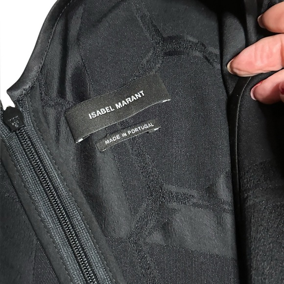 ISABEL MARANT Ravenax Black Midi Satin Dress - Picture 7 of 10